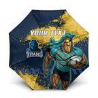 Personalised Gold Coast Titans Rugby Umbrella Titans Mascot - Sporty Splash Art Style