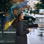 Personalised Gold Coast Titans Rugby Umbrella Titans Mascot - Sporty Splash Art Style