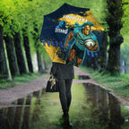 Personalised Gold Coast Titans Rugby Umbrella Titans Mascot - Sporty Splash Art Style