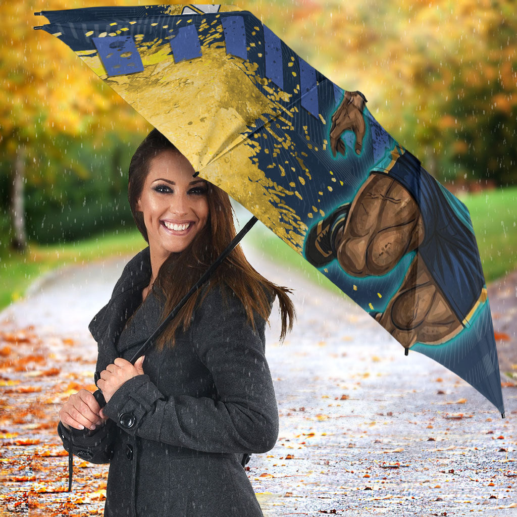 Personalised Gold Coast Titans Rugby Umbrella Titans Mascot - Sporty Splash Art Style