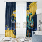 Personalised Gold Coast Titans Rugby Window Curtain Titans Mascot - Sporty Splash Art Style