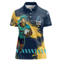 Personalised Gold Coast Titans Rugby Women Polo Shirt Titans Mascot - Sporty Splash Art Style