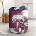 Personalised Manly Warringah Sea Eagles Rugby Laundry Basket MAN Mascot - Sporty Splash Art Style