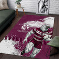 Personalised Manly Warringah Sea Eagles Rugby Area Rug MAN Mascot - Sporty Splash Art Style