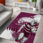 Personalised Manly Warringah Sea Eagles Rugby Area Rug MAN Mascot - Sporty Splash Art Style