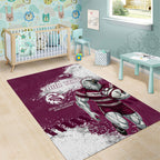 Personalised Manly Warringah Sea Eagles Rugby Area Rug MAN Mascot - Sporty Splash Art Style