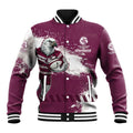 Personalised Manly Warringah Sea Eagles Rugby Baseball Jacket MAN Mascot - Sporty Splash Art Style