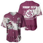 Personalised Manly Warringah Sea Eagles Rugby Baseball Jersey MAN Mascot - Sporty Splash Art Style
