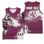 Personalised Manly Warringah Sea Eagles Rugby Basketball Jersey MAN Mascot - Sporty Splash Art Style