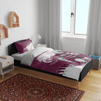 Personalised Manly Warringah Sea Eagles Rugby Bedding Set MAN Mascot - Sporty Splash Art Style