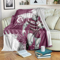 Personalised Manly Warringah Sea Eagles Rugby Blanket MAN Mascot - Sporty Splash Art Style