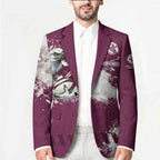 Personalised Manly Warringah Sea Eagles Rugby Blazer MAN Mascot - Sporty Splash Art Style
