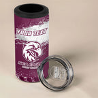 Personalised Manly Warringah Sea Eagles Rugby 4 in 1 Can Cooler Tumbler MAN Mascot - Sporty Splash Art Style