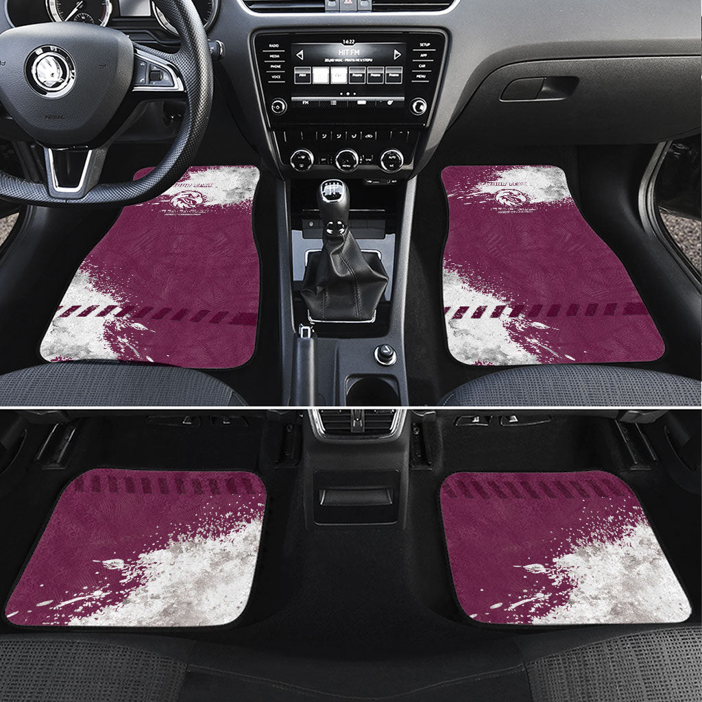 Personalised Manly Warringah Sea Eagles Rugby Car Mats MAN Mascot - Sporty Splash Art Style