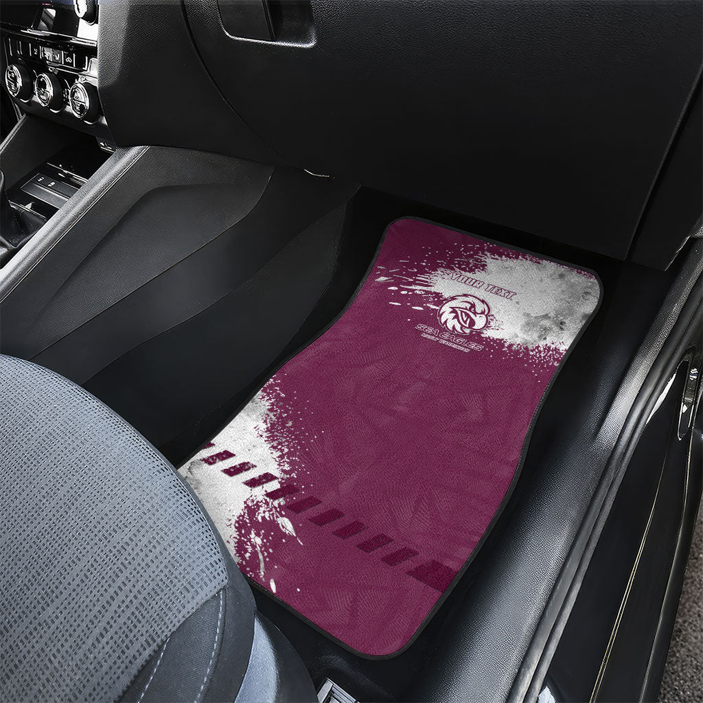 Personalised Manly Warringah Sea Eagles Rugby Car Mats MAN Mascot - Sporty Splash Art Style