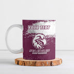 Personalised Manly Warringah Sea Eagles Rugby Ceramic Mug MAN Mascot - Sporty Splash Art Style