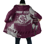 Personalised Manly Warringah Sea Eagles Rugby Cloak MAN Mascot - Sporty Splash Art Style