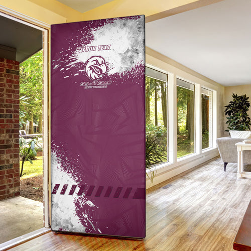 Personalised Manly Warringah Sea Eagles Rugby Door Cover MAN Mascot - Sporty Splash Art Style