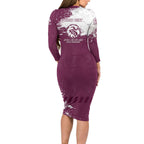 Personalised Manly Warringah Sea Eagles Rugby Family Matching Long Sleeve Bodycon Dress and Hawaiian Shirt MAN Mascot - Sporty Splash Art Style