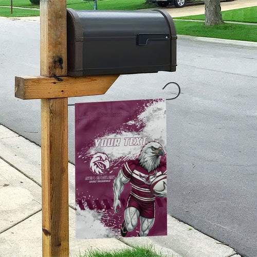 Personalised Manly Warringah Sea Eagles Rugby Garden Flag MAN Mascot - Sporty Splash Art Style