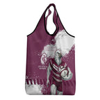 Personalised Manly Warringah Sea Eagles Rugby Grocery Bag MAN Mascot - Sporty Splash Art Style