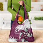 Personalised Manly Warringah Sea Eagles Rugby Grocery Bag MAN Mascot - Sporty Splash Art Style