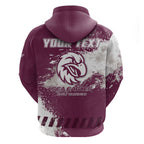 Personalised Manly Warringah Sea Eagles Rugby Hoodie MAN Mascot - Sporty Splash Art Style