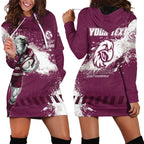 Personalised Manly Warringah Sea Eagles Rugby Hoodie Dress MAN Mascot - Sporty Splash Art Style