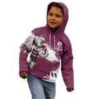Personalised Manly Warringah Sea Eagles Rugby Kid Hoodie MAN Mascot - Sporty Splash Art Style