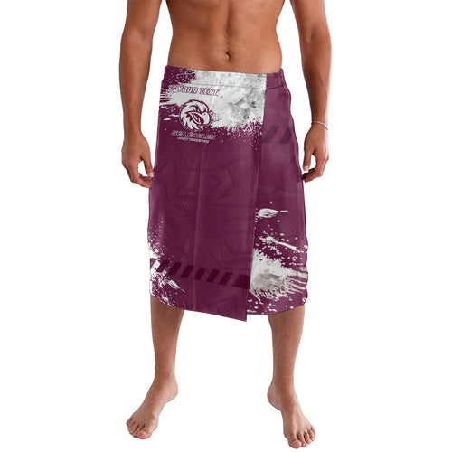 Personalised Manly Warringah Sea Eagles Rugby Lavalava MAN Mascot - Sporty Splash Art Style
