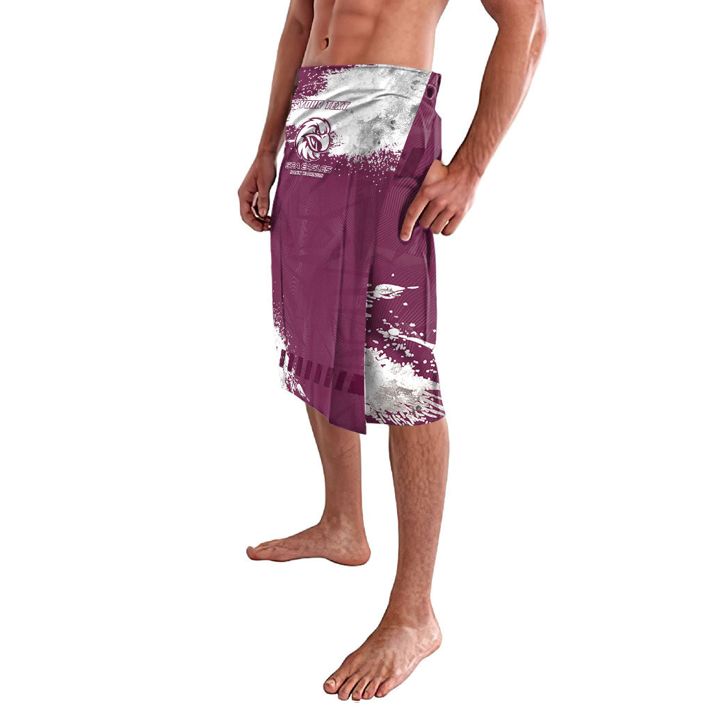 Personalised Manly Warringah Sea Eagles Rugby Lavalava MAN Mascot - Sporty Splash Art Style