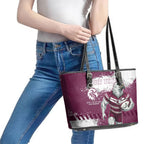 Personalised Manly Warringah Sea Eagles Rugby Leather Tote Bag MAN Mascot - Sporty Splash Art Style