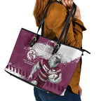 Personalised Manly Warringah Sea Eagles Rugby Leather Tote Bag MAN Mascot - Sporty Splash Art Style