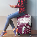 Personalised Manly Warringah Sea Eagles Rugby Luggage Cover MAN Mascot - Sporty Splash Art Style