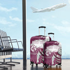 Personalised Manly Warringah Sea Eagles Rugby Luggage Cover MAN Mascot - Sporty Splash Art Style