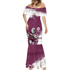 Personalised Manly Warringah Sea Eagles Rugby Mermaid Dress MAN Mascot - Sporty Splash Art Style