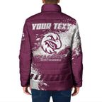 Personalised Manly Warringah Sea Eagles Rugby Padded Jacket MAN Mascot - Sporty Splash Art Style