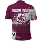 Personalised Manly Warringah Sea Eagles Rugby Polo Shirt MAN Mascot - Sporty Splash Art Style