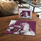 Personalised Manly Warringah Sea Eagles Rugby Puzzle MAN Mascot - Sporty Splash Art Style