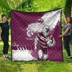 Personalised Manly Warringah Sea Eagles Rugby Quilt MAN Mascot - Sporty Splash Art Style