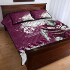 Personalised Manly Warringah Sea Eagles Rugby Quilt Bed Set MAN Mascot - Sporty Splash Art Style
