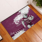 Personalised Manly Warringah Sea Eagles Rugby Rubber Doormat MAN Mascot - Sporty Splash Art Style