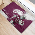 Personalised Manly Warringah Sea Eagles Rugby Rubber Doormat MAN Mascot - Sporty Splash Art Style