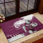 Personalised Manly Warringah Sea Eagles Rugby Rubber Doormat MAN Mascot - Sporty Splash Art Style