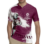 Personalised Manly Warringah Sea Eagles Rugby Rugby Jersey MAN Mascot - Sporty Splash Art Style