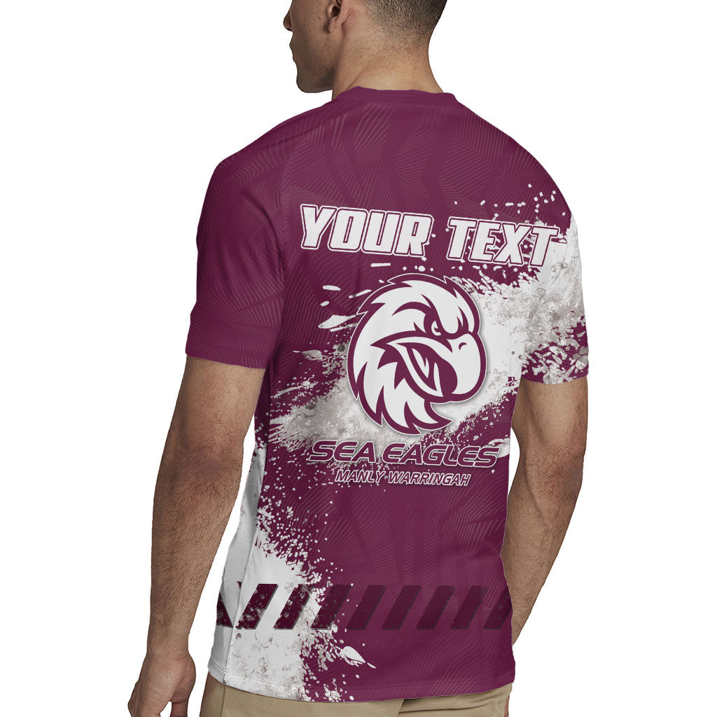 Personalised Manly Warringah Sea Eagles Rugby Rugby Jersey MAN Mascot - Sporty Splash Art Style