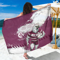 Personalised Manly Warringah Sea Eagles Rugby Sarong MAN Mascot - Sporty Splash Art Style