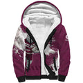 Personalised Manly Warringah Sea Eagles Rugby Sherpa Hoodie MAN Mascot - Sporty Splash Art Style