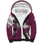 Personalised Manly Warringah Sea Eagles Rugby Sherpa Hoodie MAN Mascot - Sporty Splash Art Style