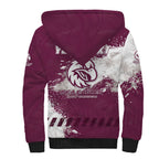 Personalised Manly Warringah Sea Eagles Rugby Sherpa Hoodie MAN Mascot - Sporty Splash Art Style